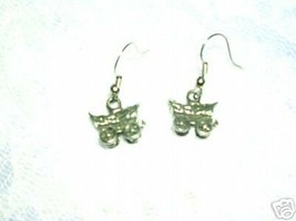 Wild West Travel Country Western Covered Wagon Dangling Pewter Earrings Jewelry - £6.38 GBP