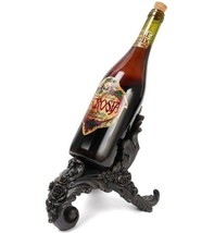 Alchemy Gothic Black Rose Wine Bottle Holder Stand Display Resin Gift Decor SA16 - £31.86 GBP