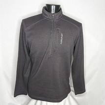 Men&#39;s Sweaters Head 1/4 Zip Fleece Sweater for Men Black Large - $14.25