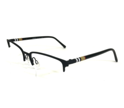 Burberry Eyeglasses Frames B 1323 1213 Black Brown Nova Check Half Rim 54-18-145 - £104.22 GBP