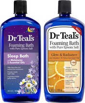 Dr. Teal&#39;s Foaming Bath Variety Gift Set (2 Pack, 34oz Ea.) - Melatonin Sleep So - £46.74 GBP