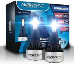  NIGHTEYE H7 LED Headlight Bulb Kit High Low Beam 6500K Super White 9000... - $19.59