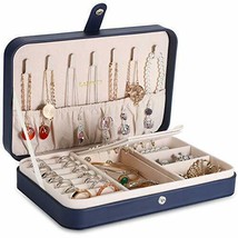 Small Jewelry Box for Women Girls Leather Travel Jewelry Organizer Case,Portable - £22.32 GBP