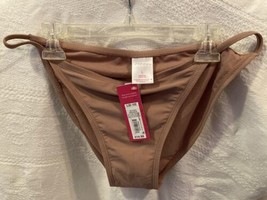 Xhilaration Juniors&#39; Cheeky Bikini Bottom Beige Size Large (8-10) - $8.90