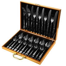 24pcs/set Boxed Stainless Steel Cutlery Knife, Fork and Spoon Cutlery Set, Speci - £22.13 GBP