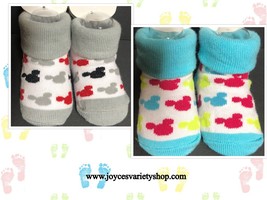 Disney Minnie Mickey Mouse Infant Booties Sock 0-12 Months Variations - £3.99 GBP