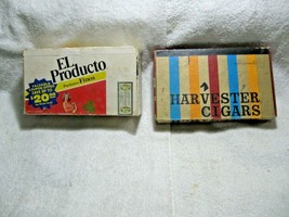 2 Vintage Collectible Cigar Boxes HARVESTER &amp; EL PRODUCTO Display,Storag... - $19.95