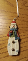 Christmas Ornaments Snowman Ice-skating, 6&quot; Large Resin Decorations - £4.70 GBP