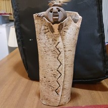 Vintage Lisa Lamonthe Pueblo Blanket People Pottery Sculpture Signed REA... - £22.03 GBP