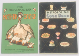 2 Lot of Vintage Metropolitan Mother Goose &amp; Cook Book 5.5&quot; x 7.75&quot; - £9.74 GBP