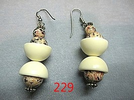 Earrings # 229 A LOT OF EIGHT Pierced Multi Colored Beads 2 ¼ inches long - £2.41 GBP