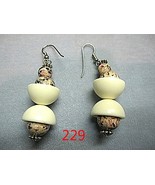 Earrings # 229 A LOT OF EIGHT Pierced Multi Colored Beads 2 ¼ inches long - £2.34 GBP