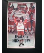 &quot;Heaven In Hockeytown&quot; Steve Yzerman 1997 Detroit Red Wings Poster Stanl... - $100.21 CAD