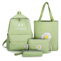 Vintage Bags for Student Birthday Gifts 4pcs/Set Canvas Backpa Daisy Print Girls - £29.26 GBP