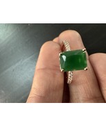 585 14K RG Square Green Gemstone Size 7 Ring - $911.17 MXN