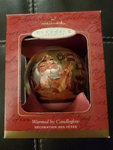 Vintage Christmas 2000 Hallmark &quot;Warmed by Candleglow&quot; Keepsake Ornament Santa - £15.09 GBP