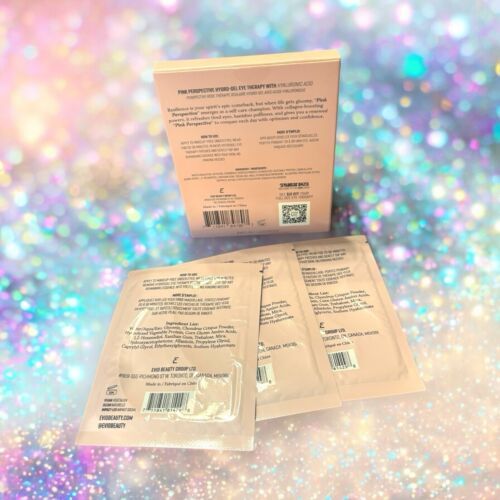 EVIO BEAUTY Pink Perspective De-puff Hydrogel Eye Therapy 3 Pairs NIB 6G X 3 Item image 3