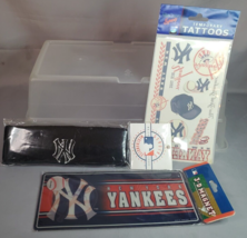 New York Yankees Fan Swag Lot Tattoos Sweat/Headband 3D Lenticular Magnet - $17.77