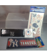 New York Yankees Fan Swag Lot Tattoos Sweat/Headband 3D Lenticular Magnet - £13.98 GBP