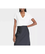 A NEW DAY Women’s V-Neck T-Shirt (Size L / 12-14) &quot;WHITE &quot; - NEW!!! - $124.51 MXN