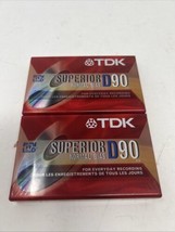 TDK D90 Standard Audio Cassette Superior Normal Bias IEC I / Type I 60dB... - $9.49