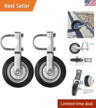 Effortless Gate Mobility with 2 Pack Heavy Duty Frame Wheels, Galvanized... - $1,232.82 MXN