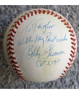 BOBBY THOMSON Signed Rawlings NL Baseball NEW YORK GIANTS Oct. 3, 1951 H... - $35.99