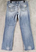 Big Star Maddie Jeans Womens 32 Regular Blue Distressed Embroidered Bootcut - $33.65