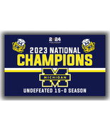 Michigan Wolverines Football National Champions 2023 Flag 90x150cm 3x5ft... - €13,07 EUR