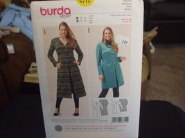 Burda 6715 Misses Coat in 2 Lengths Pattern - Size 18-34 - $10.19