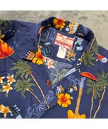 RJC Surf Rock Hawaiian Shirt Guitars Palm Trees Camp Collar Aloha XL - $67.01 CAD