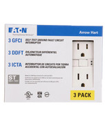 Eaton 15-Amp GFCI Residential Decorator Outlet, White (3-Pack) - €37,80 EUR