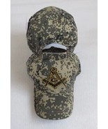 12 Pack Mason Baseball Caps Camo Hat Gold Square Masonic Symbol Compass ... - £76.45 GBP