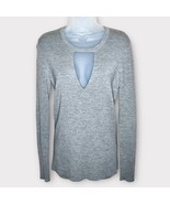 BARBARA BUI gray fine knit wool slim fit sweater size medium - €47,08 EUR