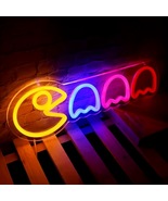 Custom Neon Sign | Pac-Man Ghost Theme LED Sign for Bedroom Office  - $35.90