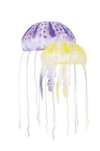 Aquatop Floating Jellyfish Aquarium Ornament Purple/Yellow 1ea/2 In &amp; 3 in, 2 pk - £17.36 GBP