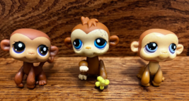 Littlest Pet Shop LPS Lot of 3 Monkeys #56 #189 &amp; #PP2 Hasbro - £7.78 GBP