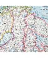 1959 Western Soviet Union Map National Geographic Antique 24.75 x 19&quot; F13H - $39.99
