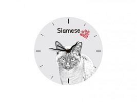 Siamese cat, Free standing MDF floor clock with an image of a cat. - £14.38 GBP