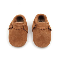 Size 3 and 5 Brown Suede Baby Moccasins, Starbie&#39;s baby moccasins - $267.04 MXN