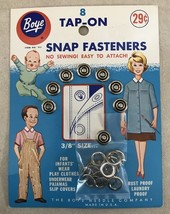 Vtg 1950 Boye Needle Co Tap-On Snap Fasteners Sewing Sockets Studs Prongs - £18.48 GBP