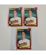 3 Curt Schilling 1990 Topps Rookie Card Lot of 3 Cards 97 - £11.18 GBP