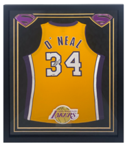 Shaquille O&#39;Neal Autographed Los Angeles Lakers M&amp;N Framed Jersey Fanatics - £1,434.97 GBP