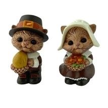 Hallmark Salt and Pepper Shakers Squirrel Shaped Pilgrims Thanksgiving A... - $14.44
