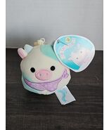 Squishmallows 2022 Easter Squad Belana The Cow Clip 3.5&quot; Tik Tok Plush K... - $16.82