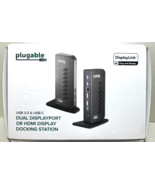 Plugable USB 3.0 and USB-C Dual 4K Display Docking Station w/ DisplayPor... - $130.28 CAD