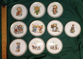 Set 10 Berta Hummel Museum Miniature Plate Collection by Schmid 1974-1980 - £7.86 GBP