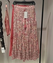 ZARA BNWT 2025. PINK ECRU LONG PRINTED SKIRT FLORAL PRINT VISCOSE. 5029/090 - $94.69