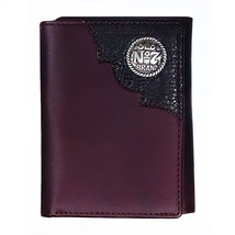 Jack Daniel&#39;s Old No. 7 Distillers Choice Trifold Leather Wallet Brown - £39.31 GBP