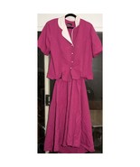 Whirlaway Frocks Suit Set, Pink Pearl Sz Large, Vintage Skirt Suit, Retr... - $17.82